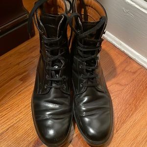 Tod's Black Leather Lace-up Boots